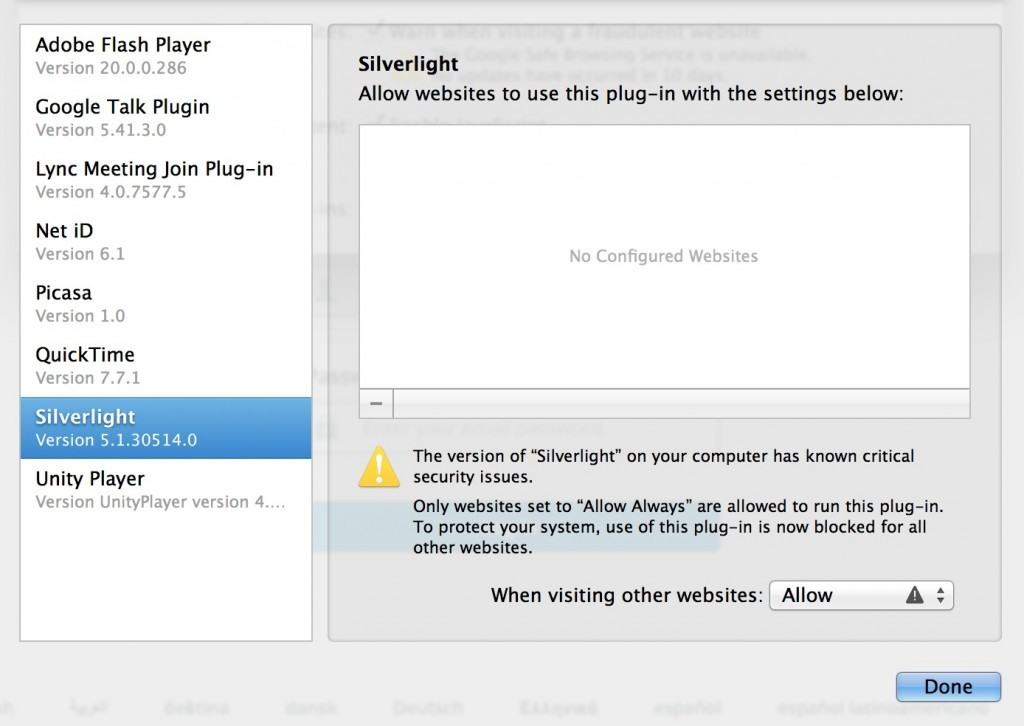 silverlight for mac not working